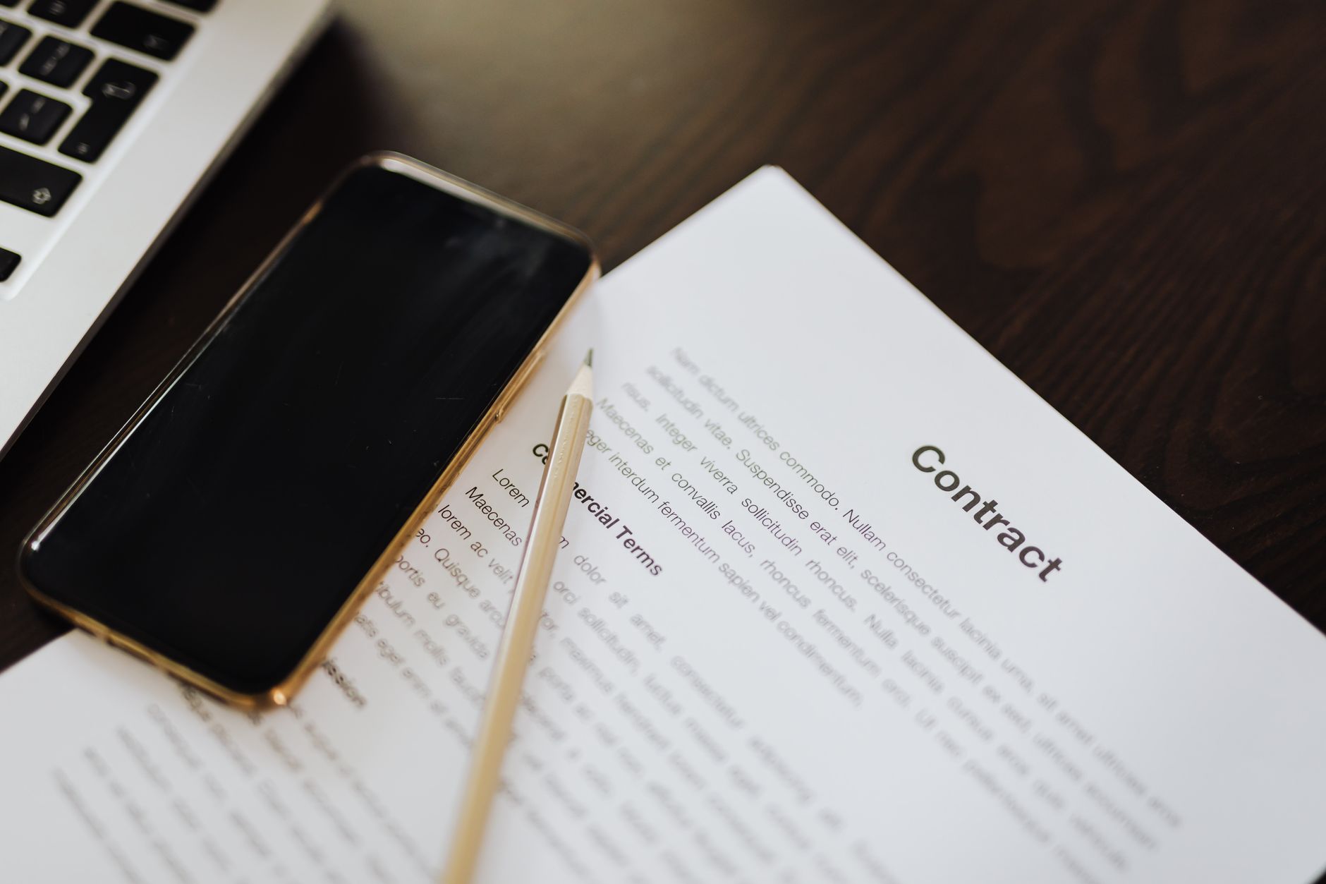 Deal workspace with contract and devices
